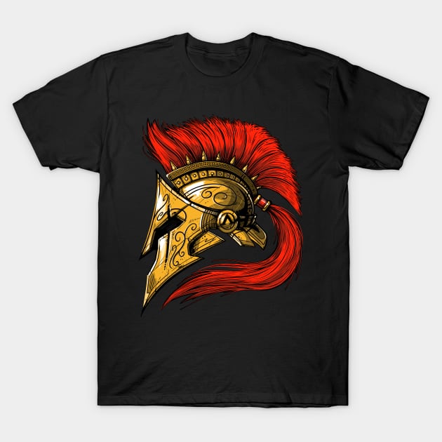 Spartan Helmet T-Shirt by underheaven